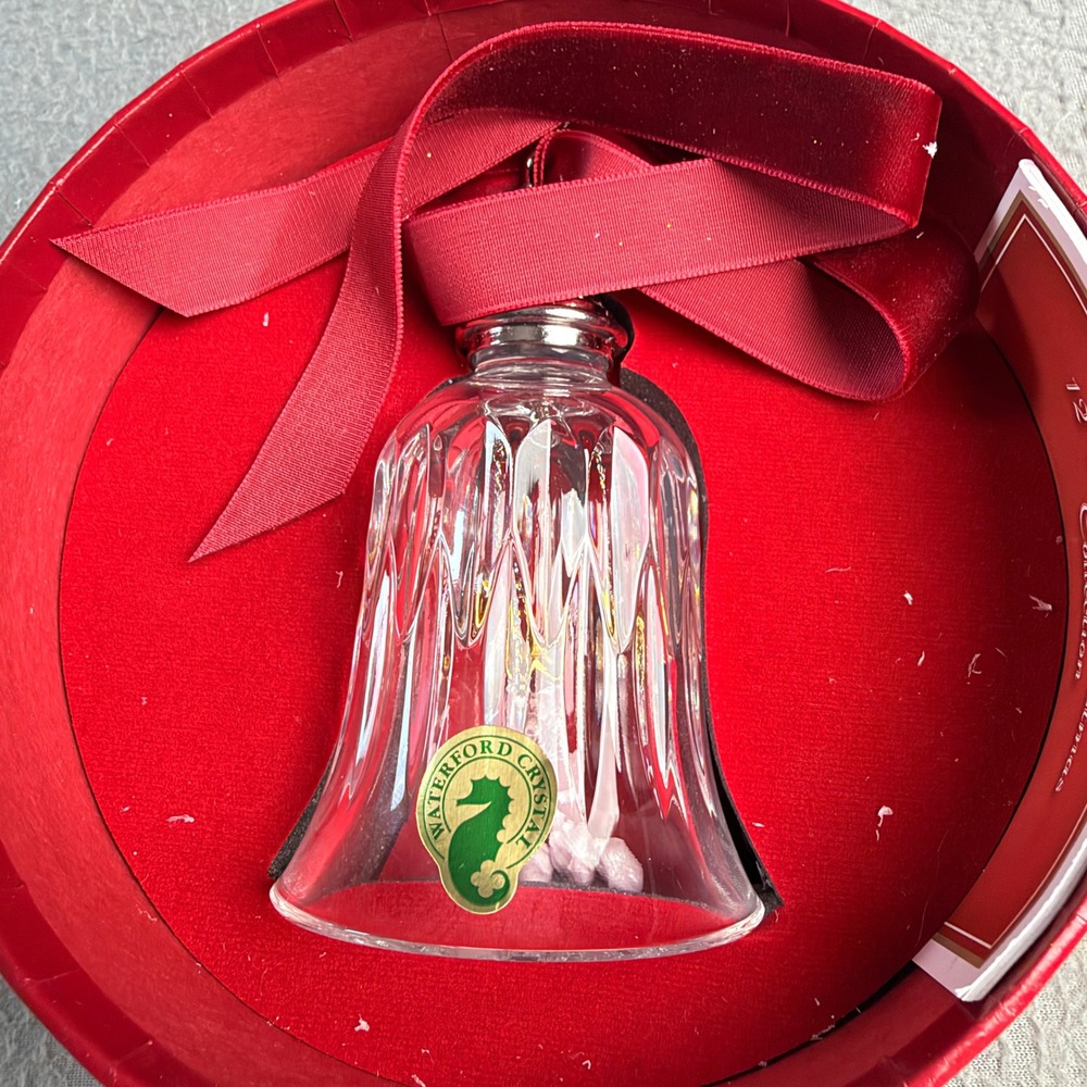 Waterford Crystal 12 Days of Christmas 5 Gold Rings Bell Ornament 5th Ed 136119